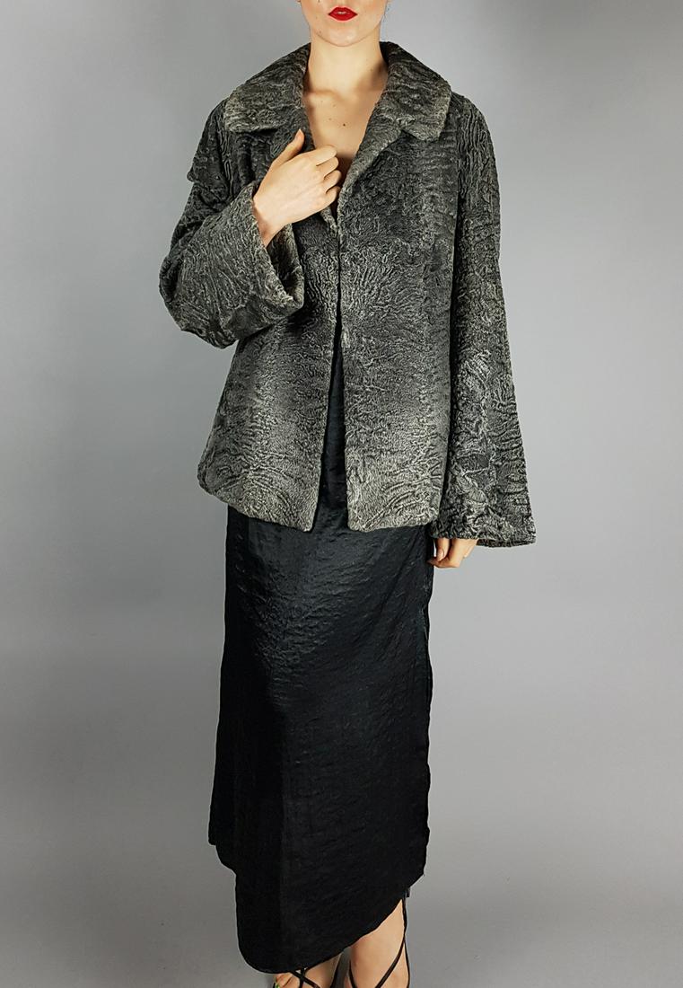 GREY BROADTAIL LAMB FUR JACKET (1 of 7)