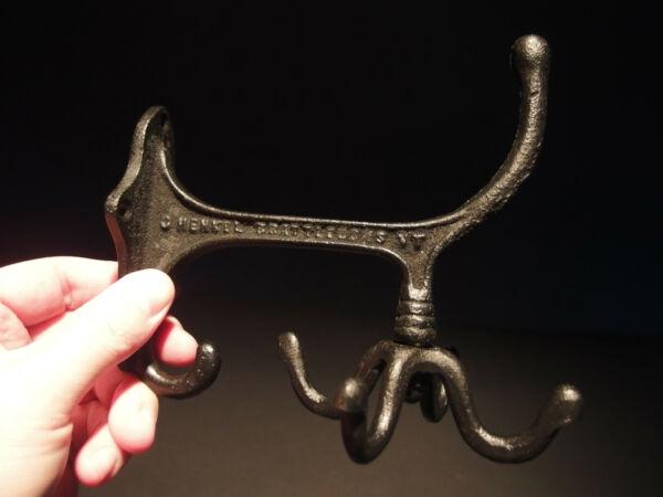 BLACK Cast Iron Hook Rotating Bracket Spinning Coat (1 of 12)