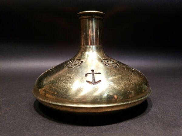 Nautical Captains Flask Glass W Brass (1 of 12)
