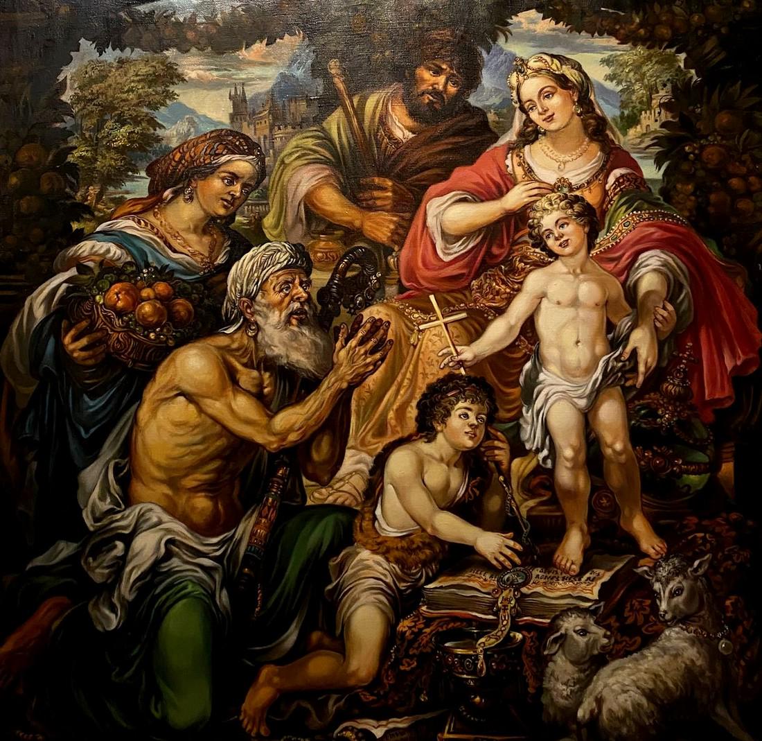 Oil painting Holy family Alexander Arkadievich Litvinov (1 of 11)