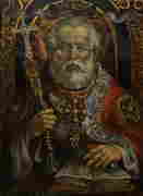 Oil painting St Nicholas Alexander Arkadievich Litvinov (1 of 5)