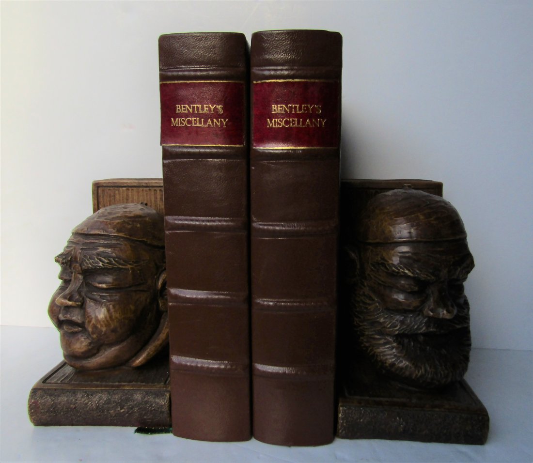 Bentley's Miscellany: Title: Bentley's Miscellany Additional Information: 2 volumes. First editions 1837 & 1838. Volumes one and three. Illustrated by George Cruikshank. Rebound in quarter calf. Quarter-leather, raised ban