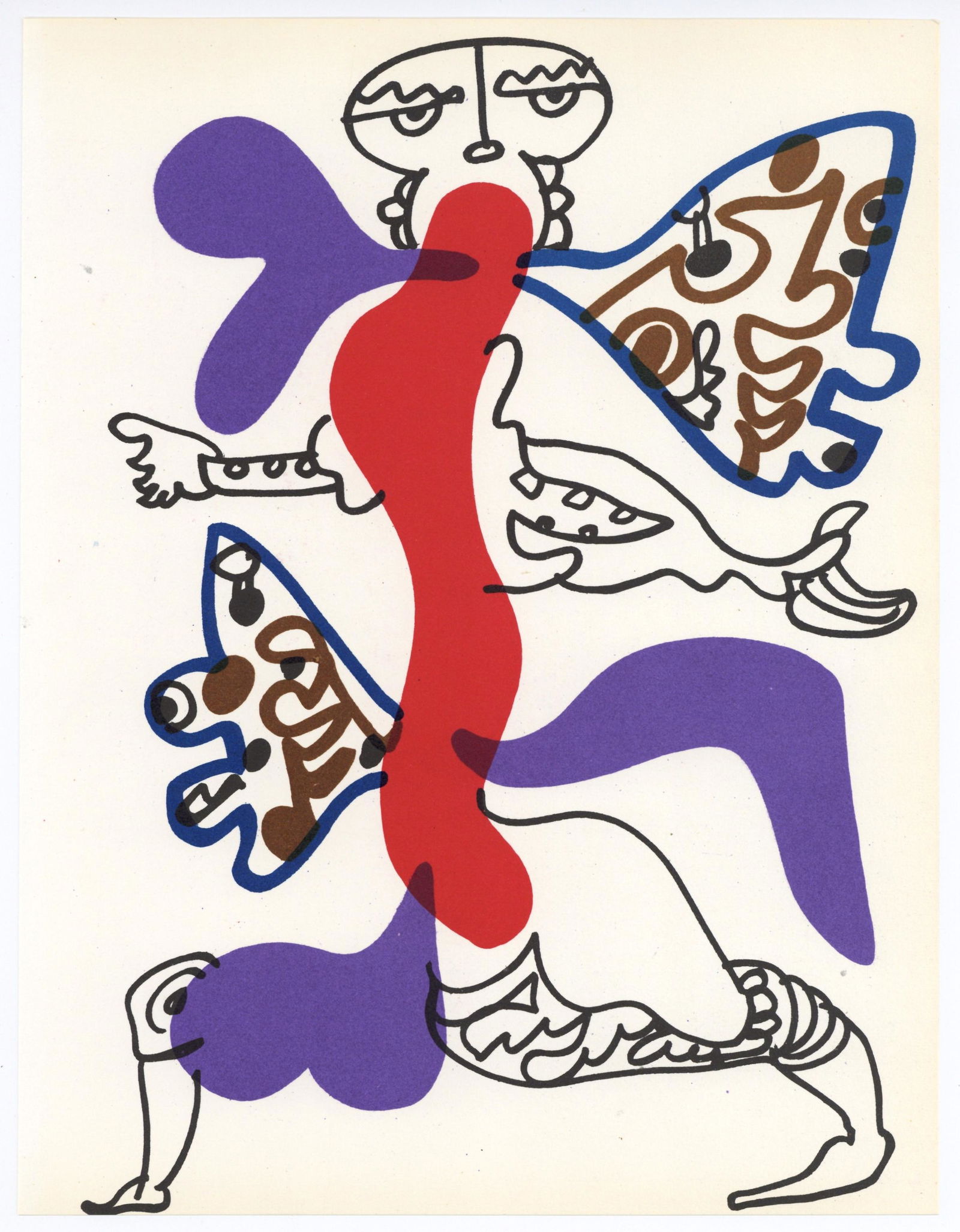 Charles Lapicque original lithograph, 1974: Medium: original lithograph. Printed in 1974 for the art revue XXe Siecle (issue No. 43) and published in Paris by San Lazzaro. Size: 12 1/4 x 9 1/2 inches. Not signed. Reserve: $80.00 Shipping: Domes