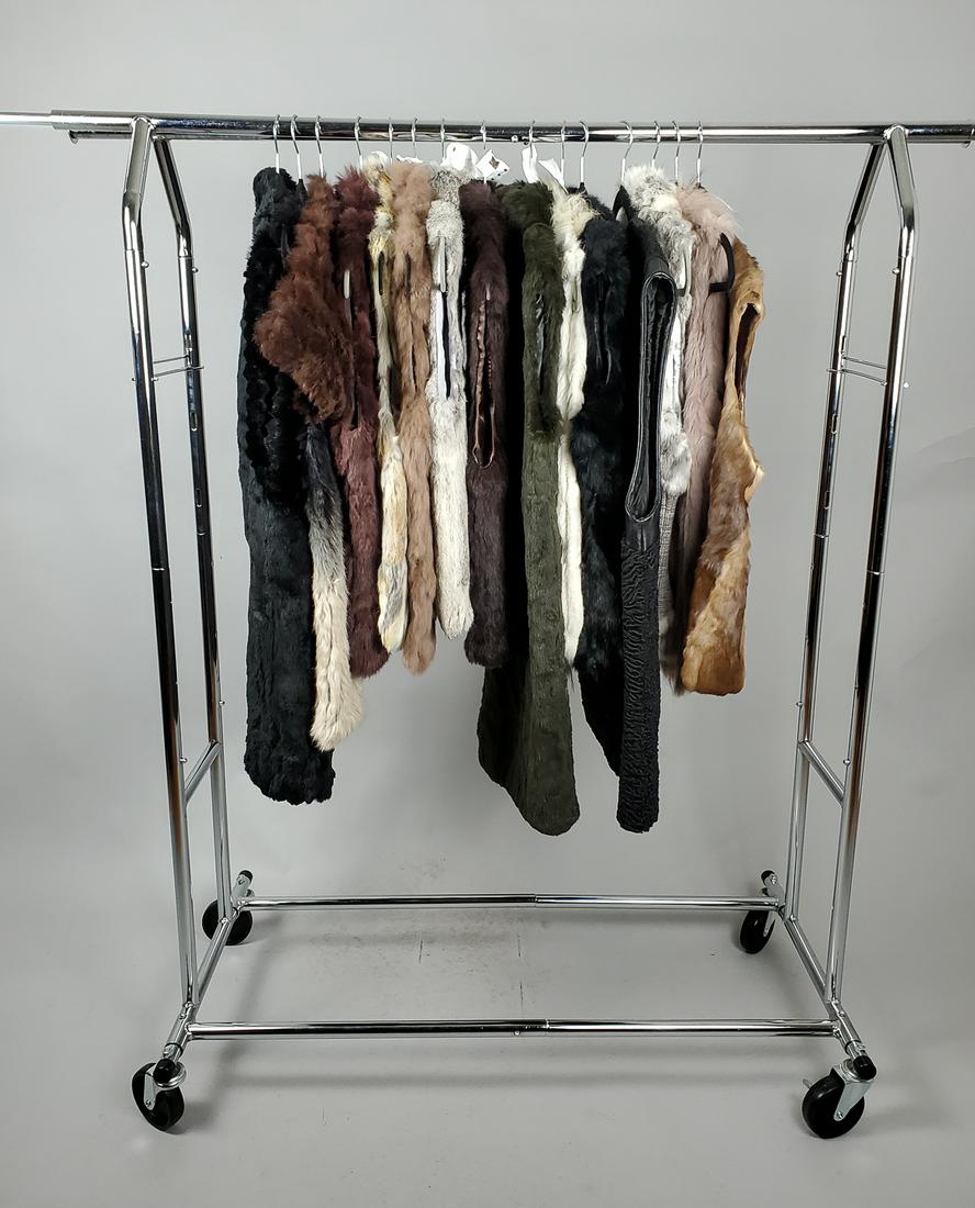 COLLECTION OF 15 FUR GILETS / VESTS (1 of 16)