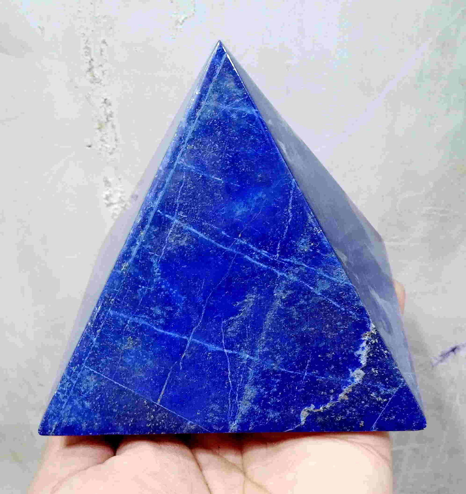 450 Grams Hand Crafted Lapis Lazuli Pyramid (1 of 3)