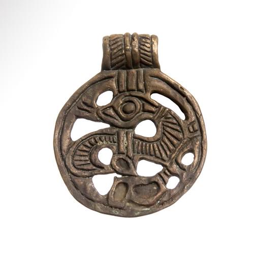 Viking Bronze Open Work Pendant with Norse Mythological (1 of 6)