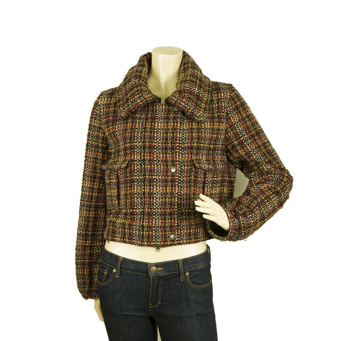 Donna Karan DKNY New York Multicolored Tweed Short: Donna Karan DKNY New York Multicolored Tweed Short Zipper Front Jacket size 10 Comfortable, lightweight and easy to wear this multicolored tweed jacket might just become your favorite piece this seaso