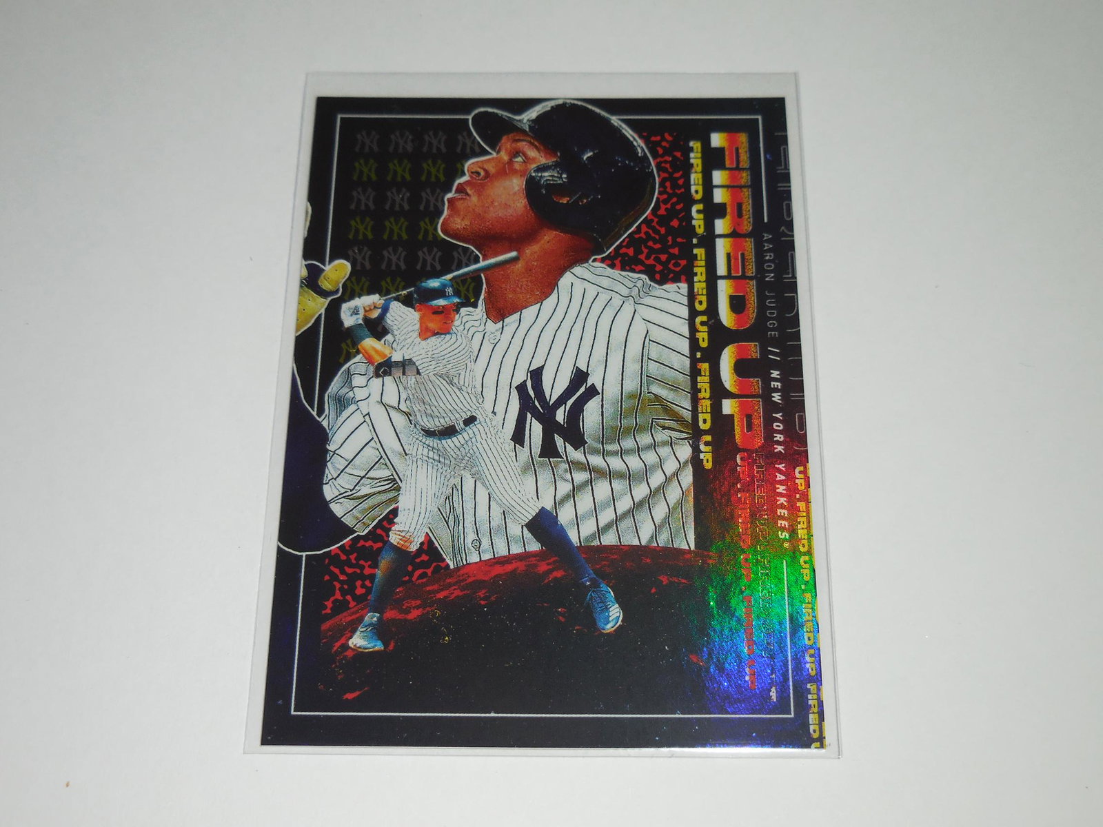 2019 TOPPS FIRE AARON JUDGED FIRED UP HOLO RARE (1 of 2)