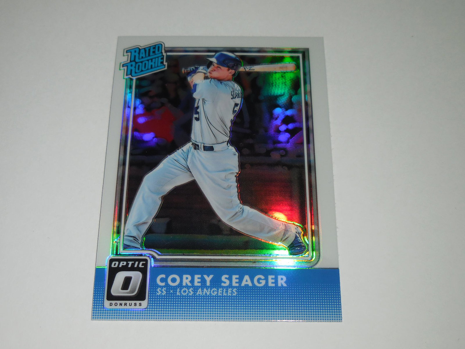 2016 DONRUSS OPTIC COREY SEAGER SILVER HOLO ROOKIE CARD (1 of 2)