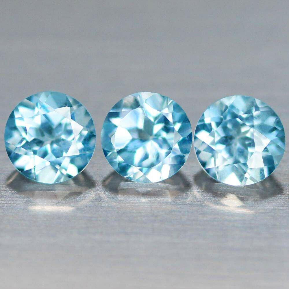 Lot of 3 Natural Aquamarine Round Shape (1 of 3)
