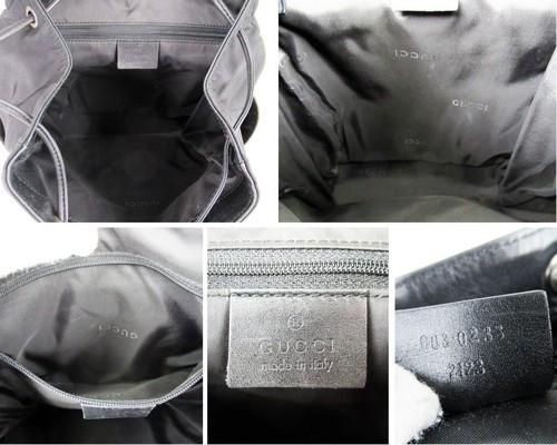 GUCCI Backpack in black canvas and leather (1 of 17)