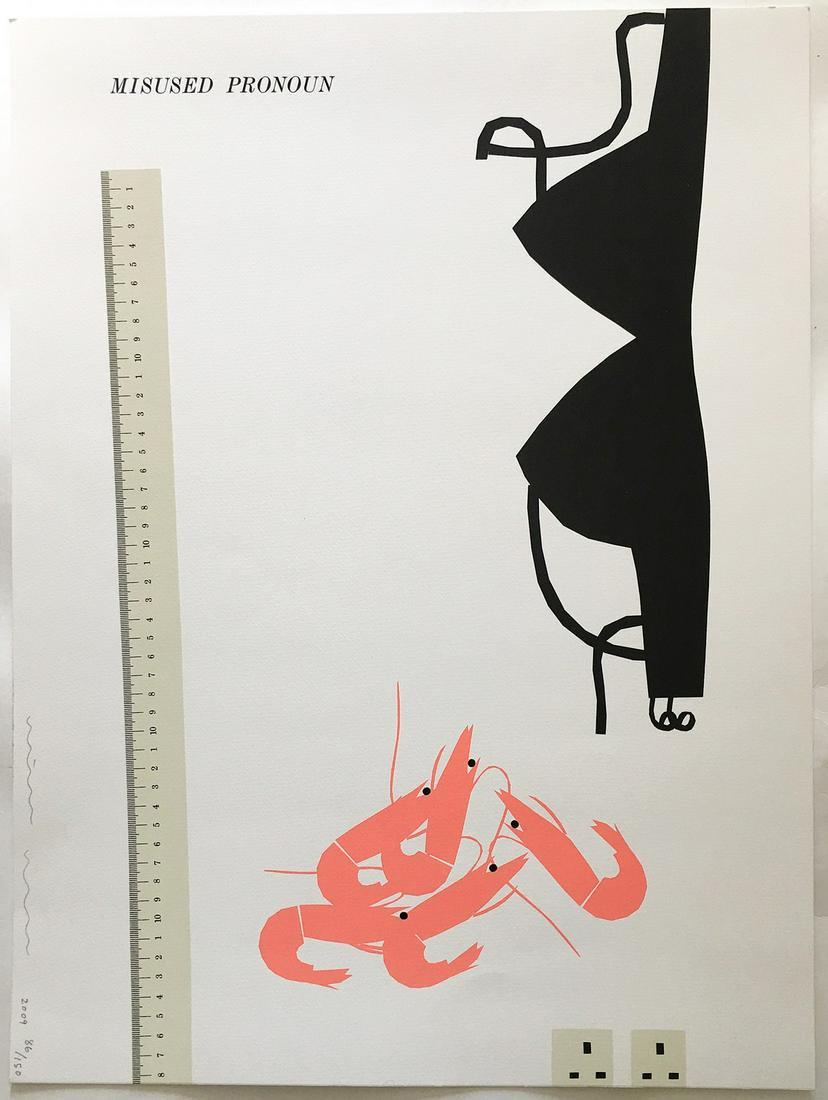 Matthew Brannon: Misused Pronoun 2009: Title: Misused Pronoun 2009 Artist: Matthew Brannon Medium: Silkscreen on heavy paper Dimension: 24" x 18" Additional Info: Signed and numbered edition of 150 Reserve: $300.00 Shipping: Domestic: Flat