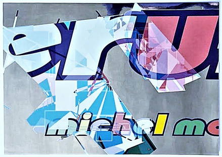 Michel Majerus: Untitled 2002: Artist: Michel Majerus Title: Untitled 2002 Medium: Screenprint on mirror cardstock Dimensions: 16 1/2" x 23 1/2" Stamped verso/ edition (michel died this same year) Reserve: $600.00 Shipping: Domesti