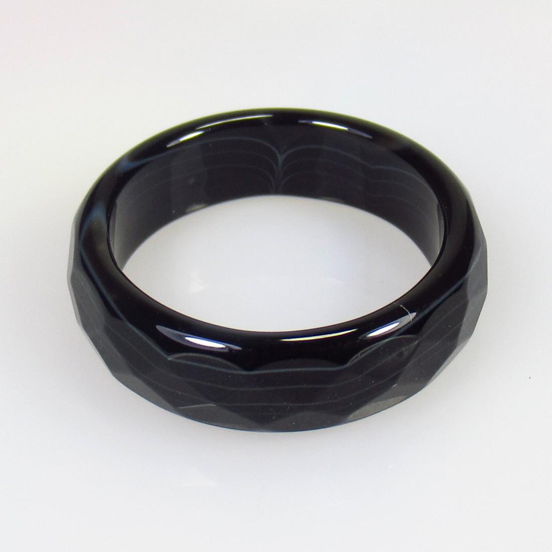 10.09 Ctw Natural Onyx Round Ring (1 of 2)