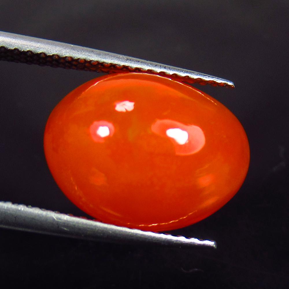 4.25 Ct Natural Ethiopian Orange Fire Opal Oval Cab (1 of 2)