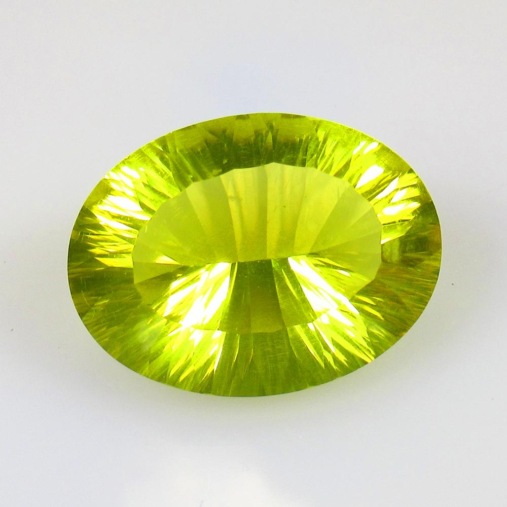 23.64 Ct Natural Lemon Quartz Concave Cut: No Reserve! Title: 23.64 Ct Natural Lemon Quartz Concave Cut Stone Clarity: VVS Gemstones: Natural Lemon Quartz Carat Weights: 23.64 Size/Dimensions: 24.00 x 17.40 x 10.80 mm Additional Information: G