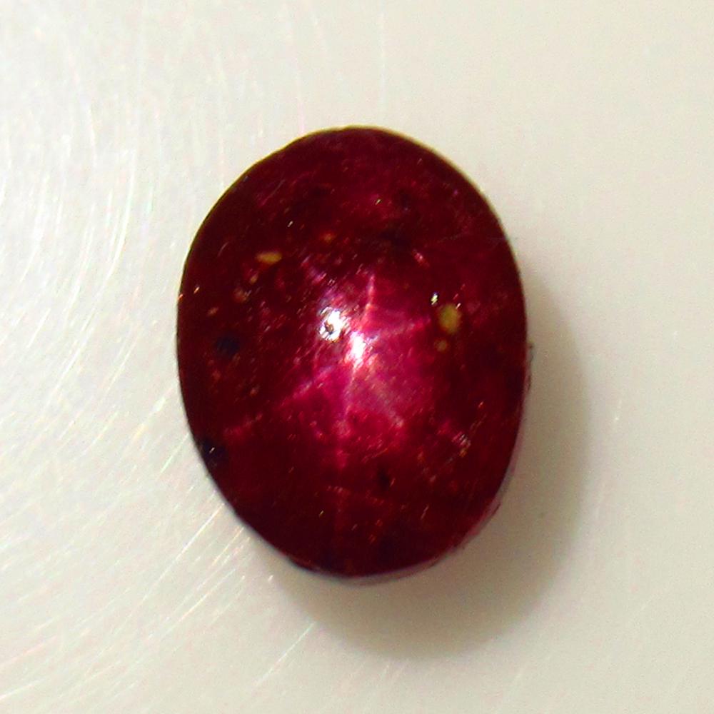 3.10 Ct Natural Six Line Star Ruby Oval Cab (1 of 2)