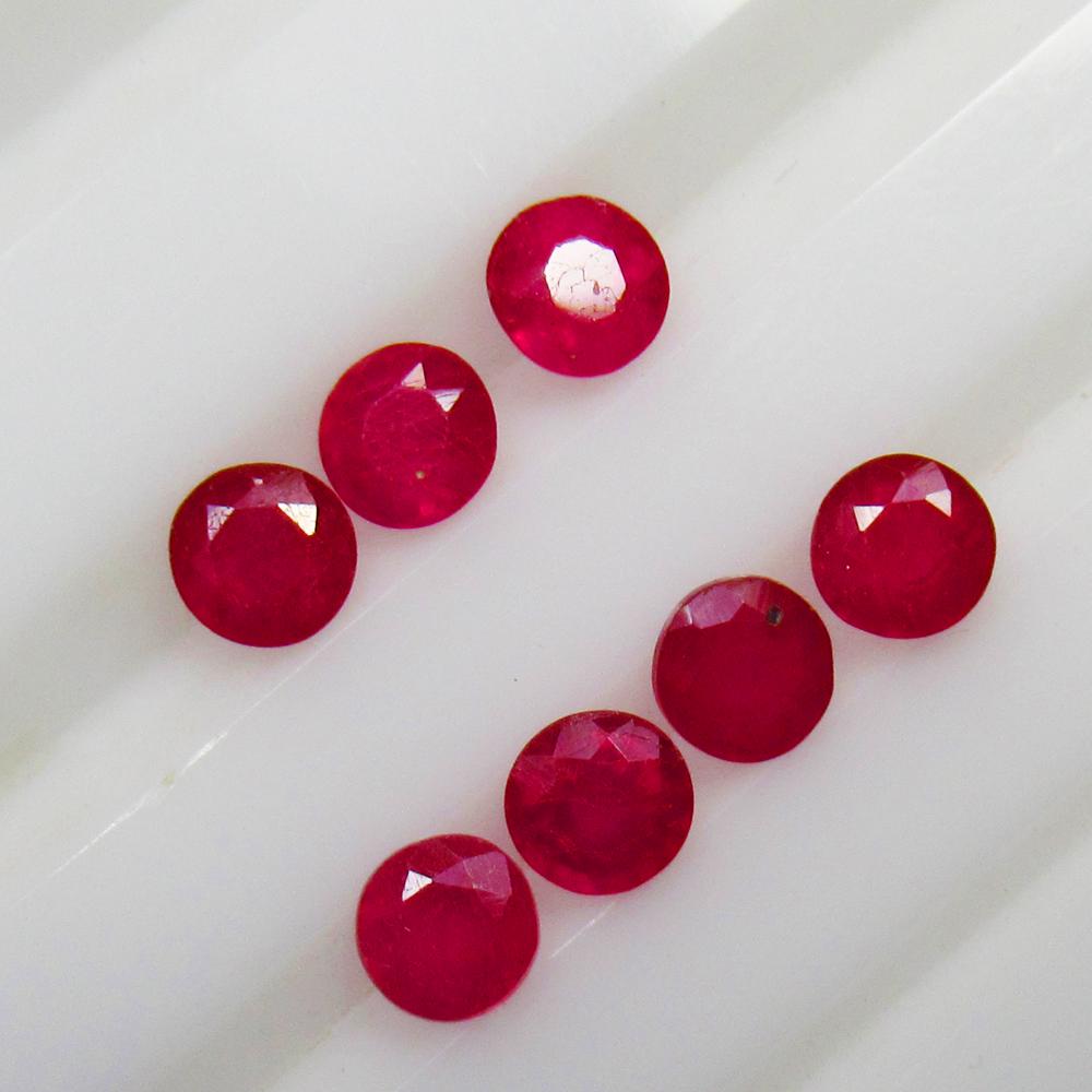 2.30 Ct Natural 7 Mozambique Red Ruby Jewellery Set (1 of 2)