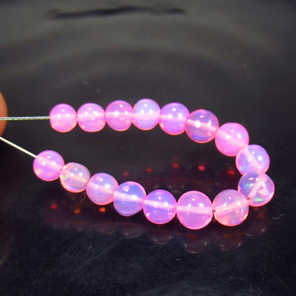 4.86 Ct Natural 16 Ethiopian Drilled Pink Fire Opal (1 of 2)