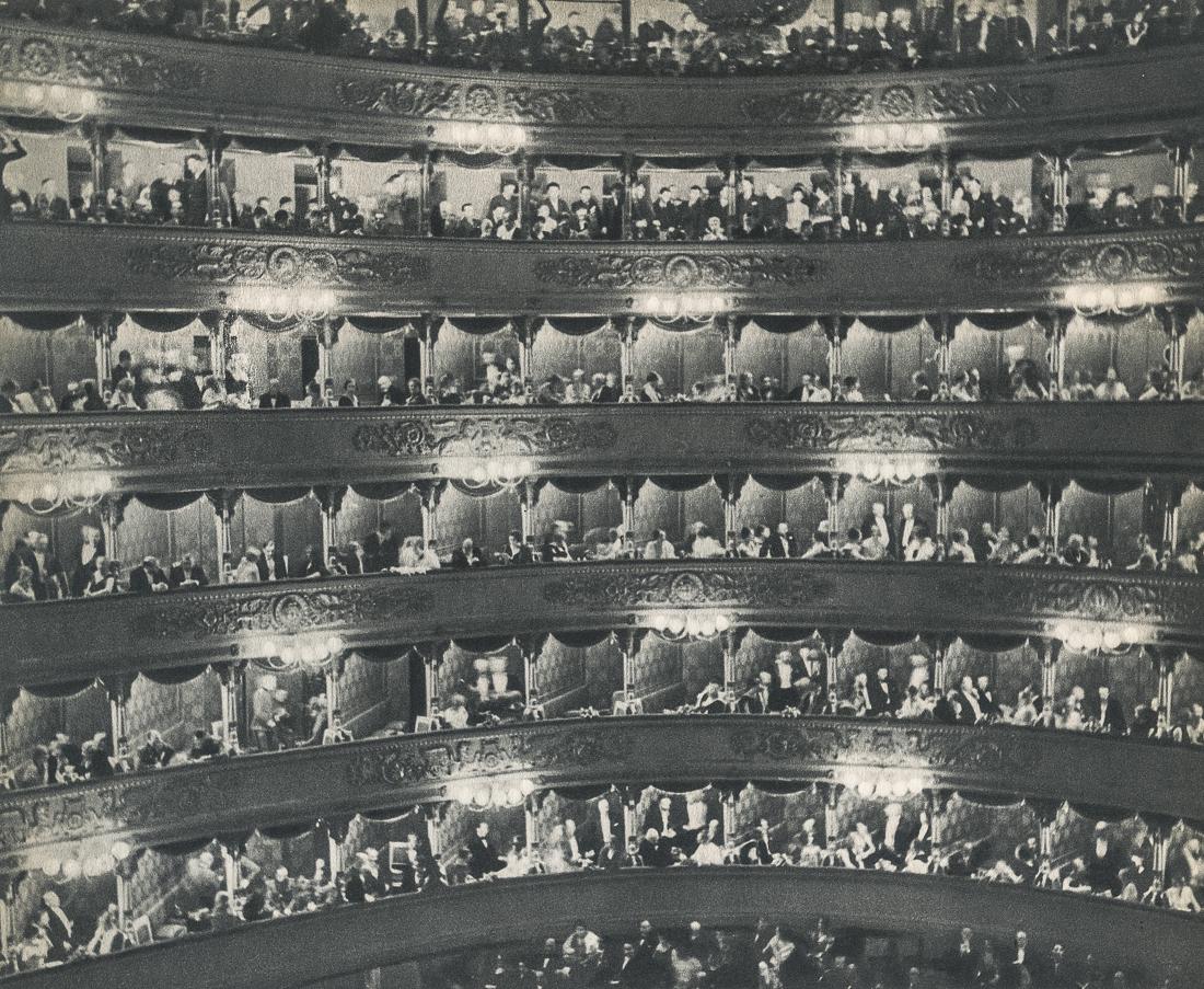 ALFRED EISENSTAEDT - Scala of Milano: Artist: Alfred Eisenstaedt Title: Scala of Milano Medium: Sheet Fed Gravure, 1936, USA Dimension:8.45x7" Description: Heat Wax Mounted on 8.5x11" Conservation Board Artist Bio: Alfred Eisenstaedt (189