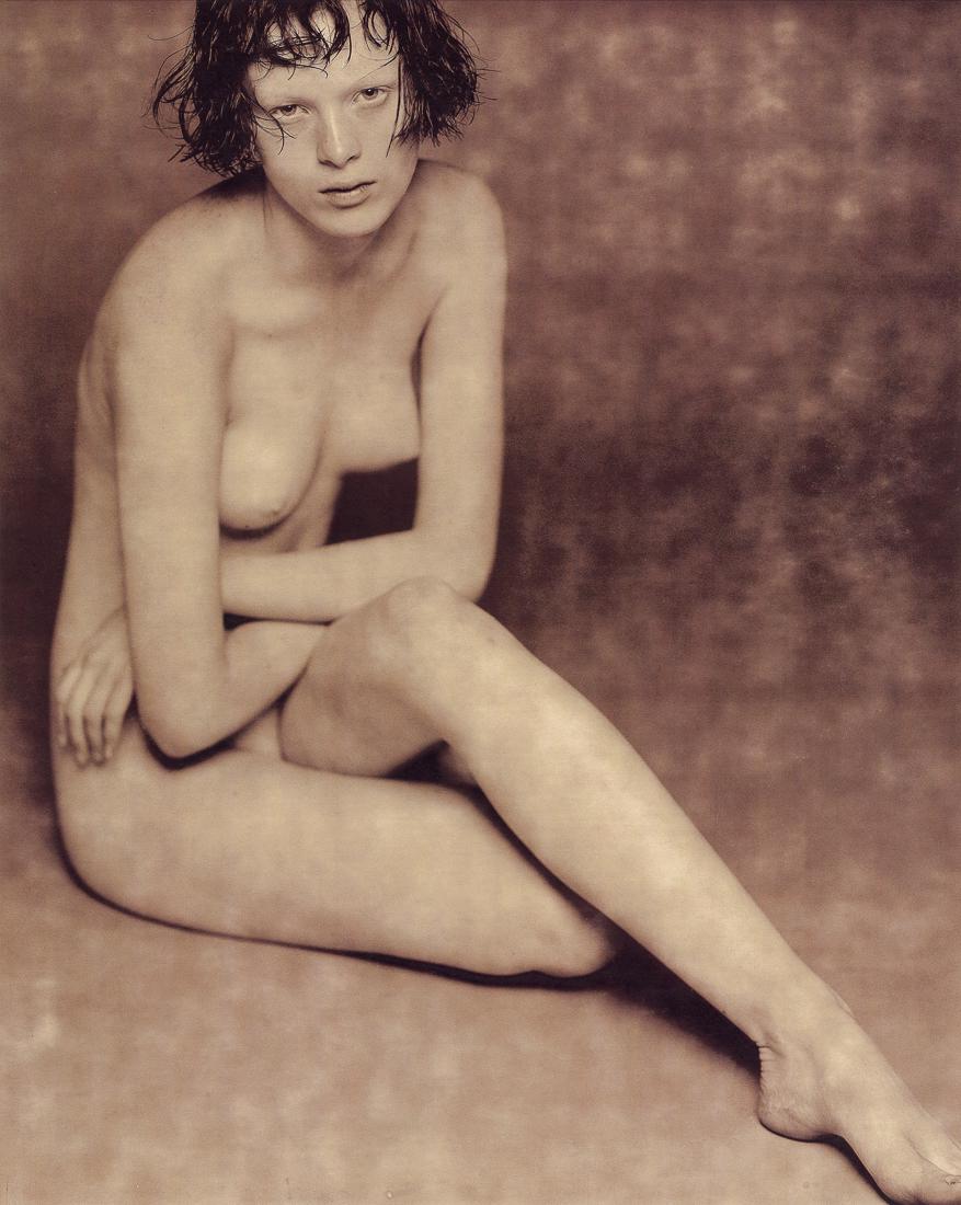 KARL LAGERFELD - Karen Elson: Artist: Karl Lagerfeld Title: Karen Elson Medium: Large Satin Finish Umber Photolithograph Dimension:10.65x13.4" Description: Unmounted Artist Bio: Karl Otto Lagerfeld was a German creative director,