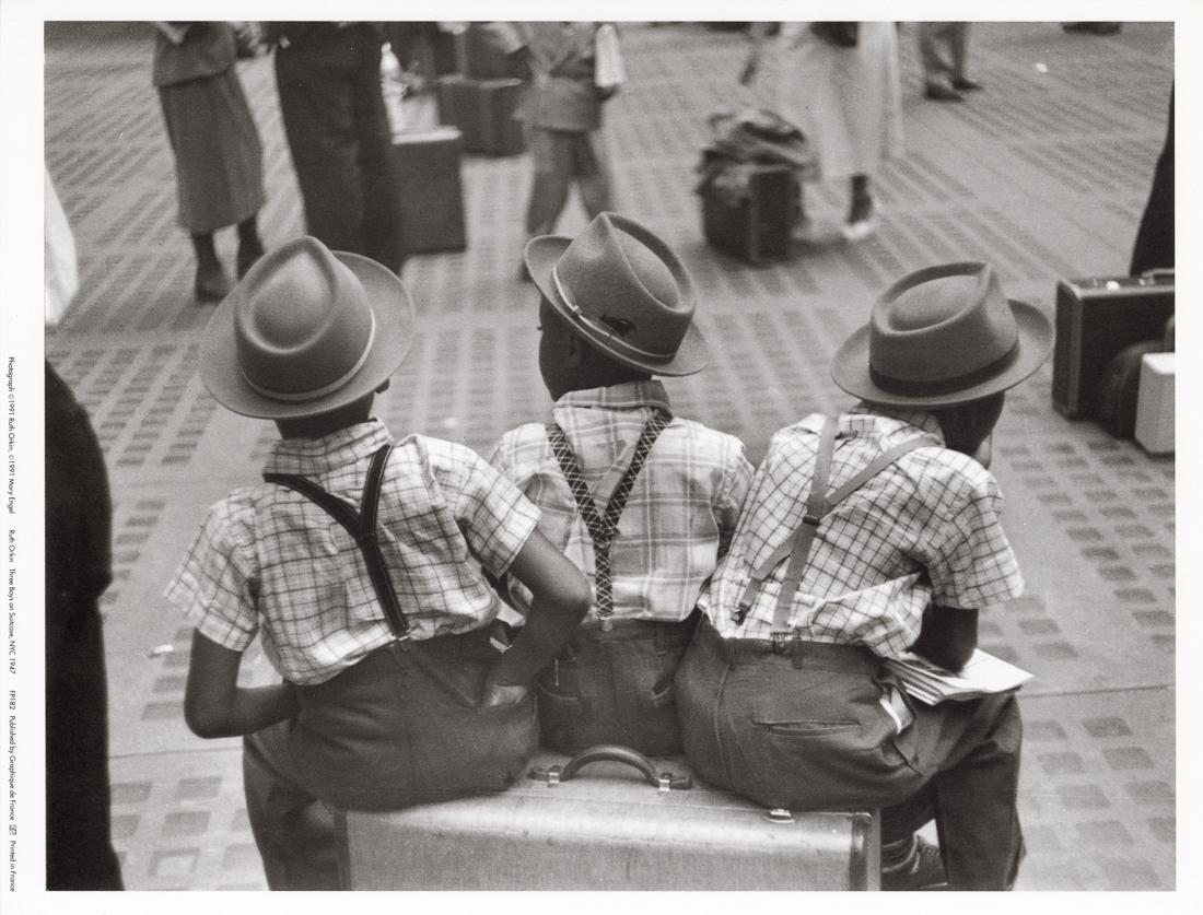 RUTH ORKIN - Three Boys On Suitcase, NYC, 1947 (1 of 1)