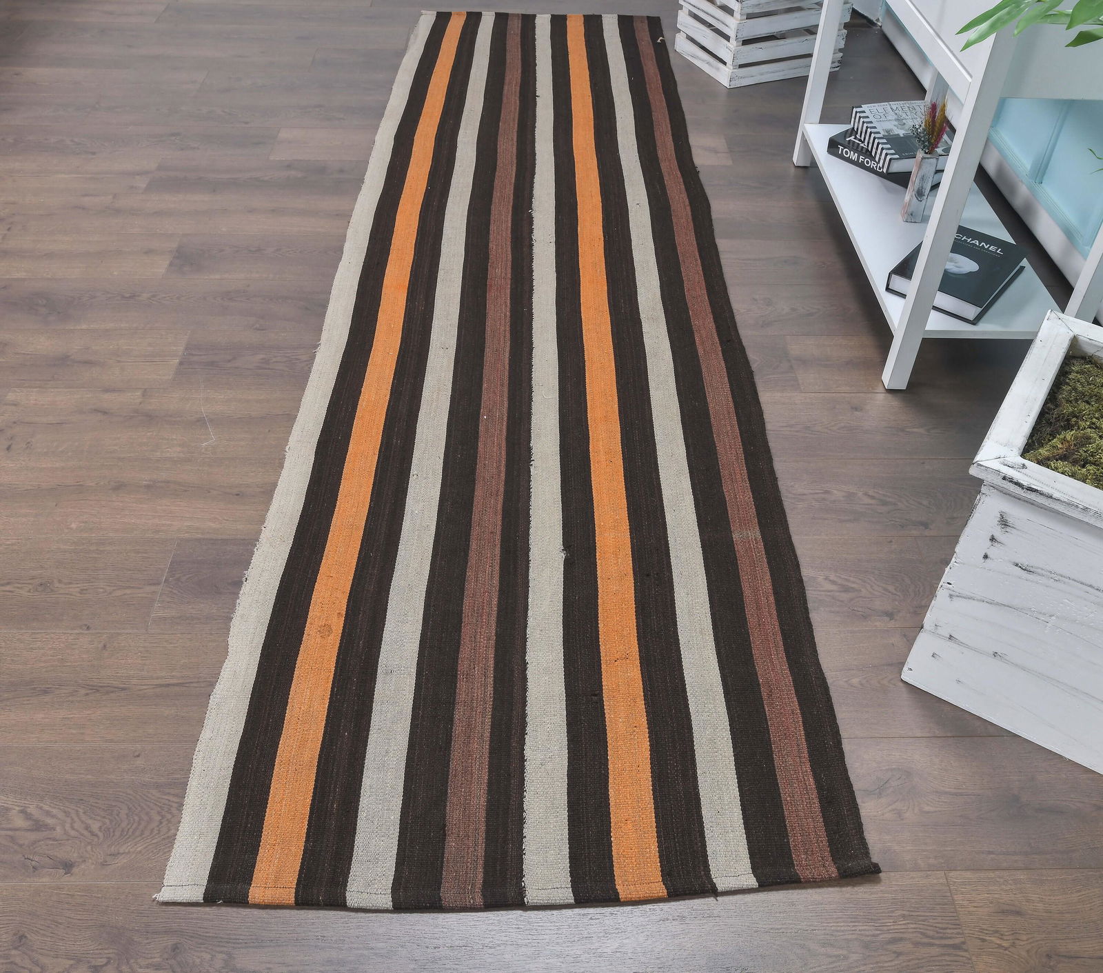 2'8x9'8 ft, TURKISH RUNNER RUG, Striped Runner, Vintage (1 of 6)