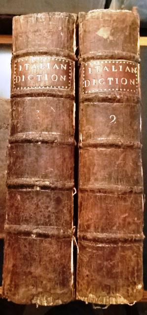 1749 Italian English Dictionary Leather Set (1 of 4)