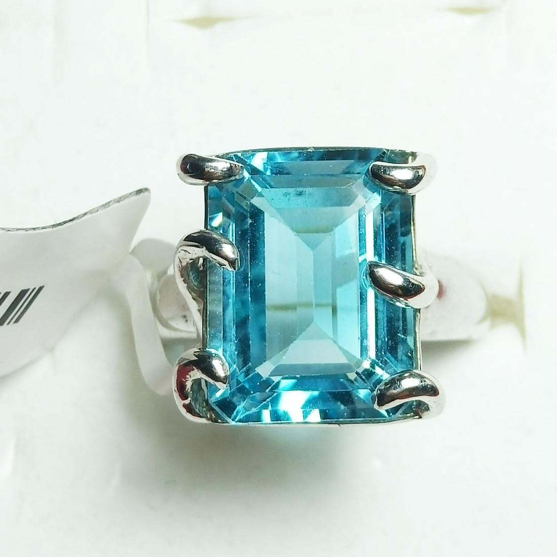 HUGE ! NATURAL BLUE TOPAZ 925 STERLING SILVER HANDMADE (1 of 4)
