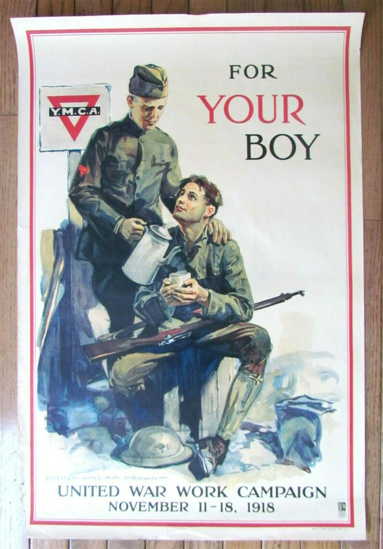 US WWI POSTER UNITED WAR WORK CAMPAIGN 1918 original (1 of 6)