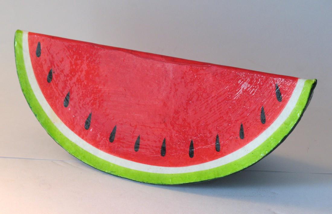 Vintage paper mache watermelon. (1 of 3)