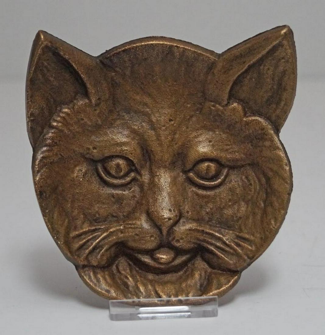 Advertising Cat Brass Tip Tray or Desk Accessory (1 of 4)