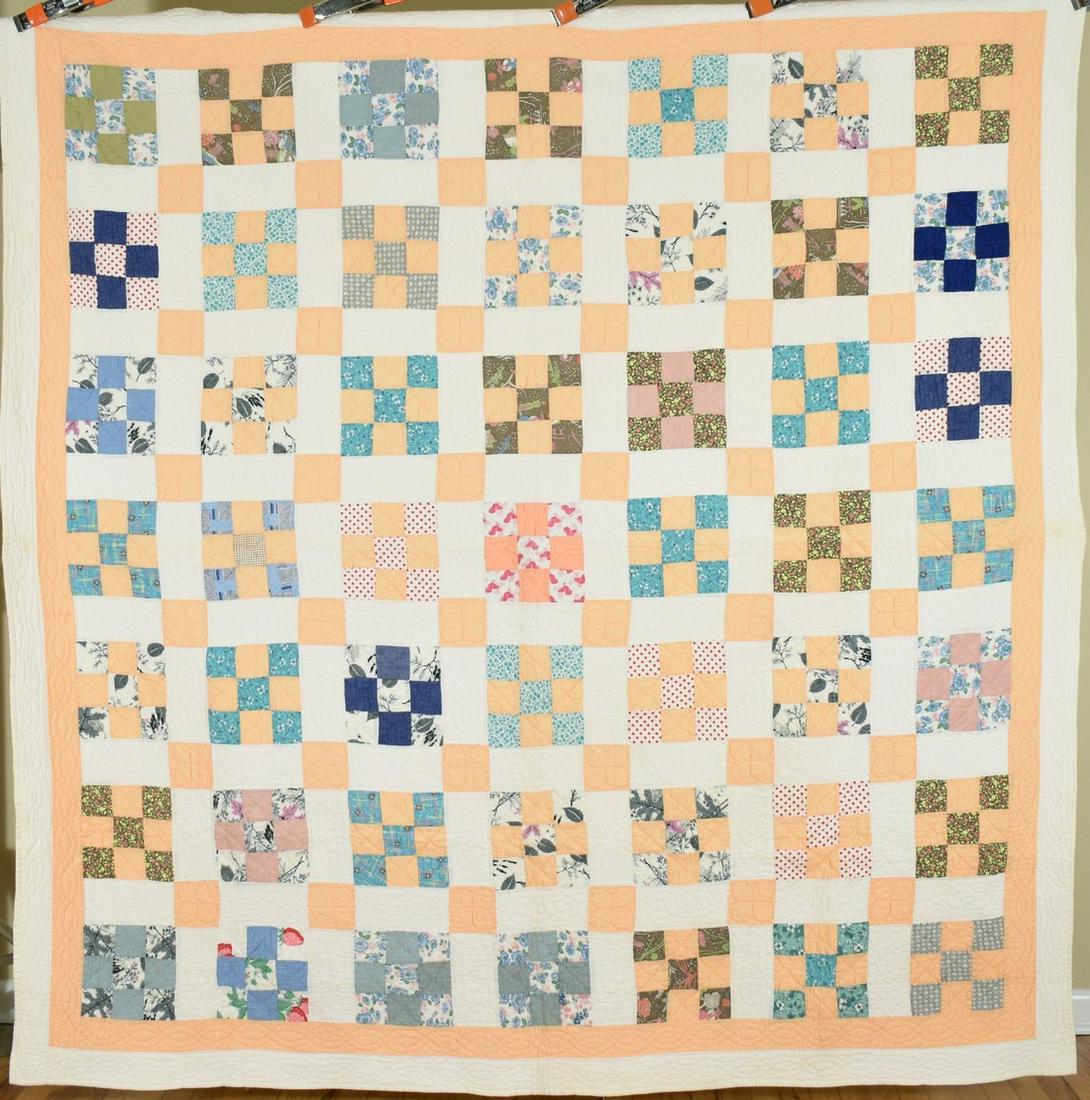 Large 40's 9-Patch Quilt (1 of 10)