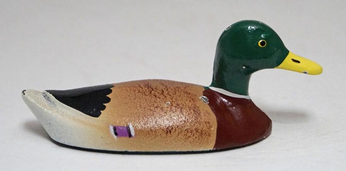Antique Mallard Duck Decoy Cast Iron Hubley Paperweight (1 of 4)