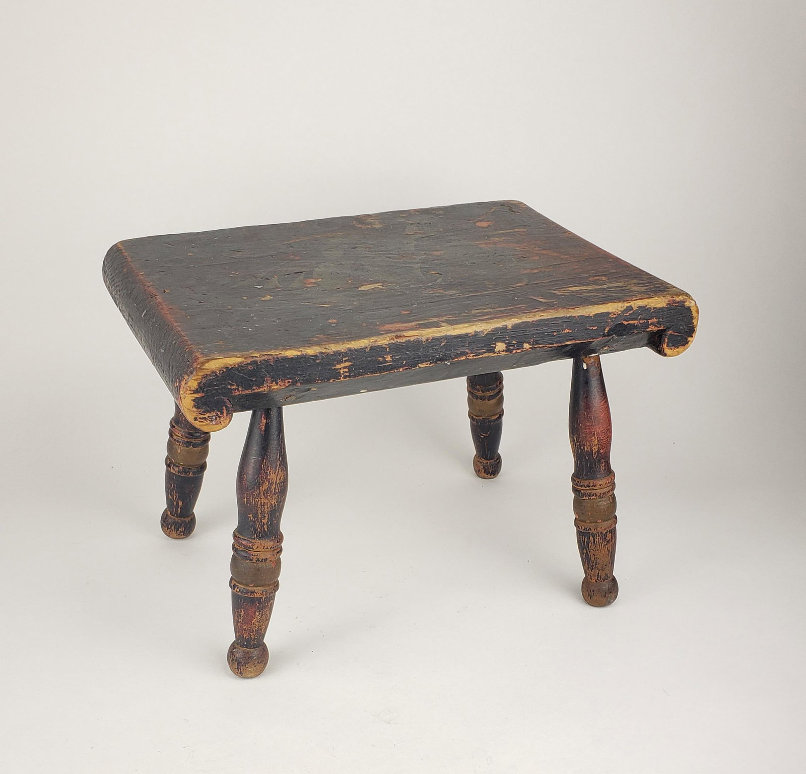 American WIndsor type Foot Stool Nautical Ship painted (1 of 9)