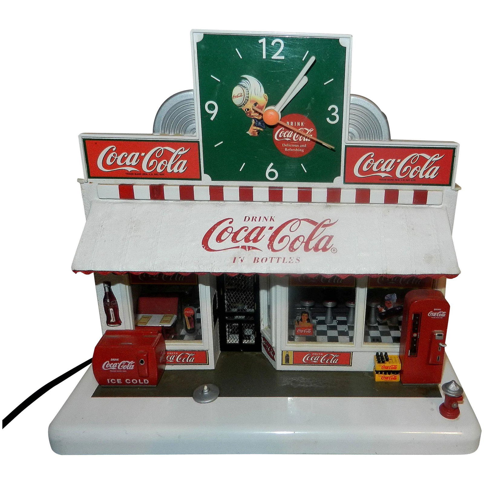Vintage 1999 Coca Cola Soda Fountain Clock (1 of 8)
