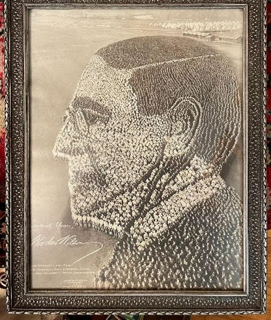 Living Portrait of President Woodrow Wilson" By Arthur: Title: "Living Portrait" of President Woodrow Wilson" By Arthur Samuel Mole. This is a portrait of President Woodrow Wilson.. It was one of many similar types of pictures created by Arthur Samuel Mole