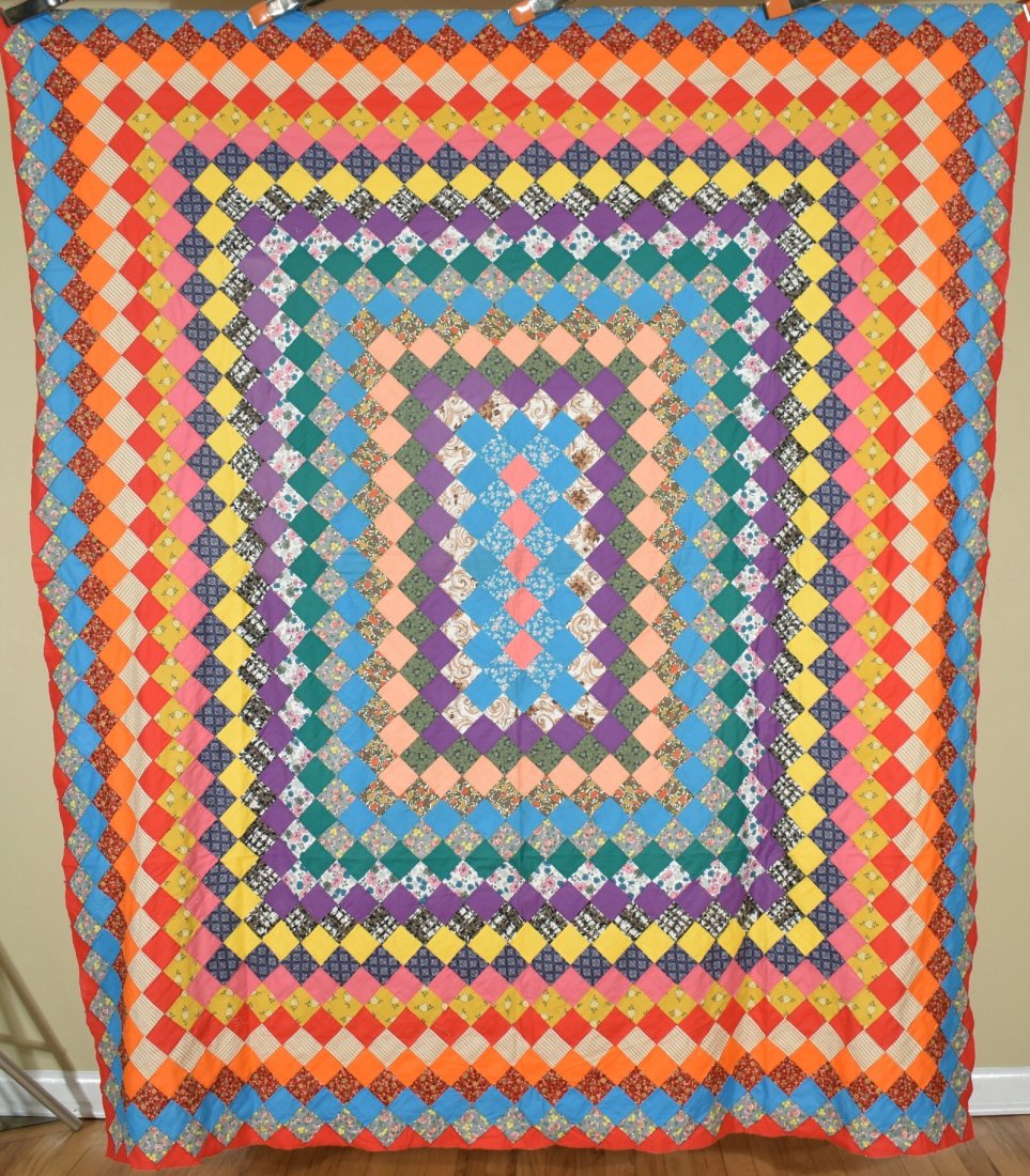 40's Trip Around the World Quilt Top (1 of 7)