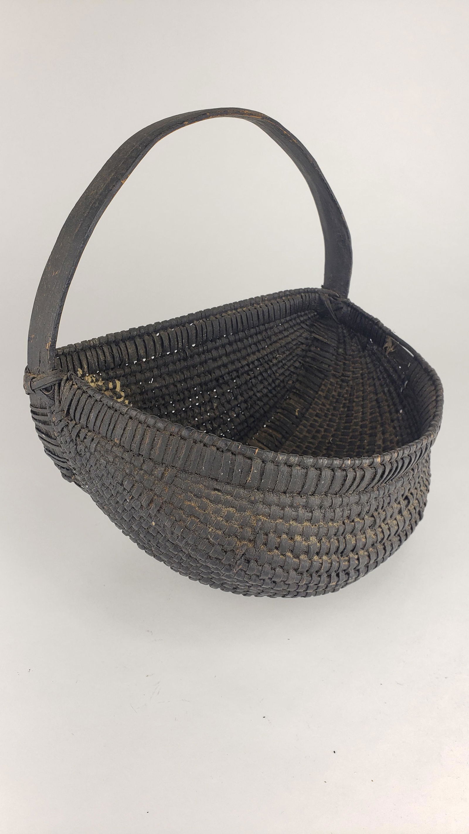 Primitive Antique Basket in Old Black Paint (1 of 7)