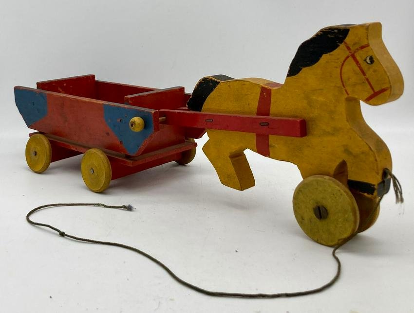 PRIMITIVE CHILD'S PULL TOY (1 of 9)