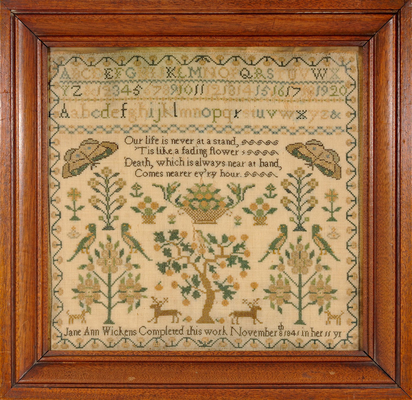 Jane Ann Wickens - Sussex, England dated 1841 (1 of 3)