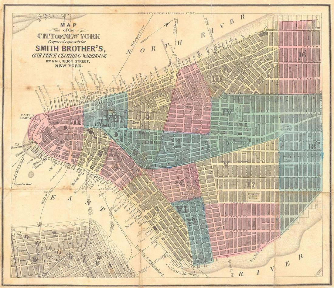 Map of the City of New York Prepared Expressly for (1 of 2)
