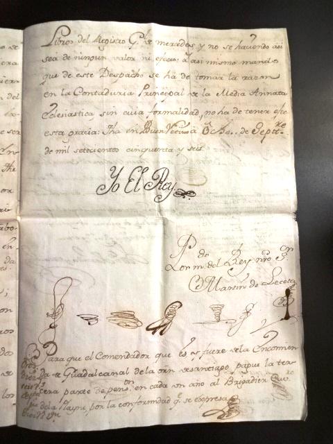 1756 Manuscript Document Spain Charles IV (1 of 3)