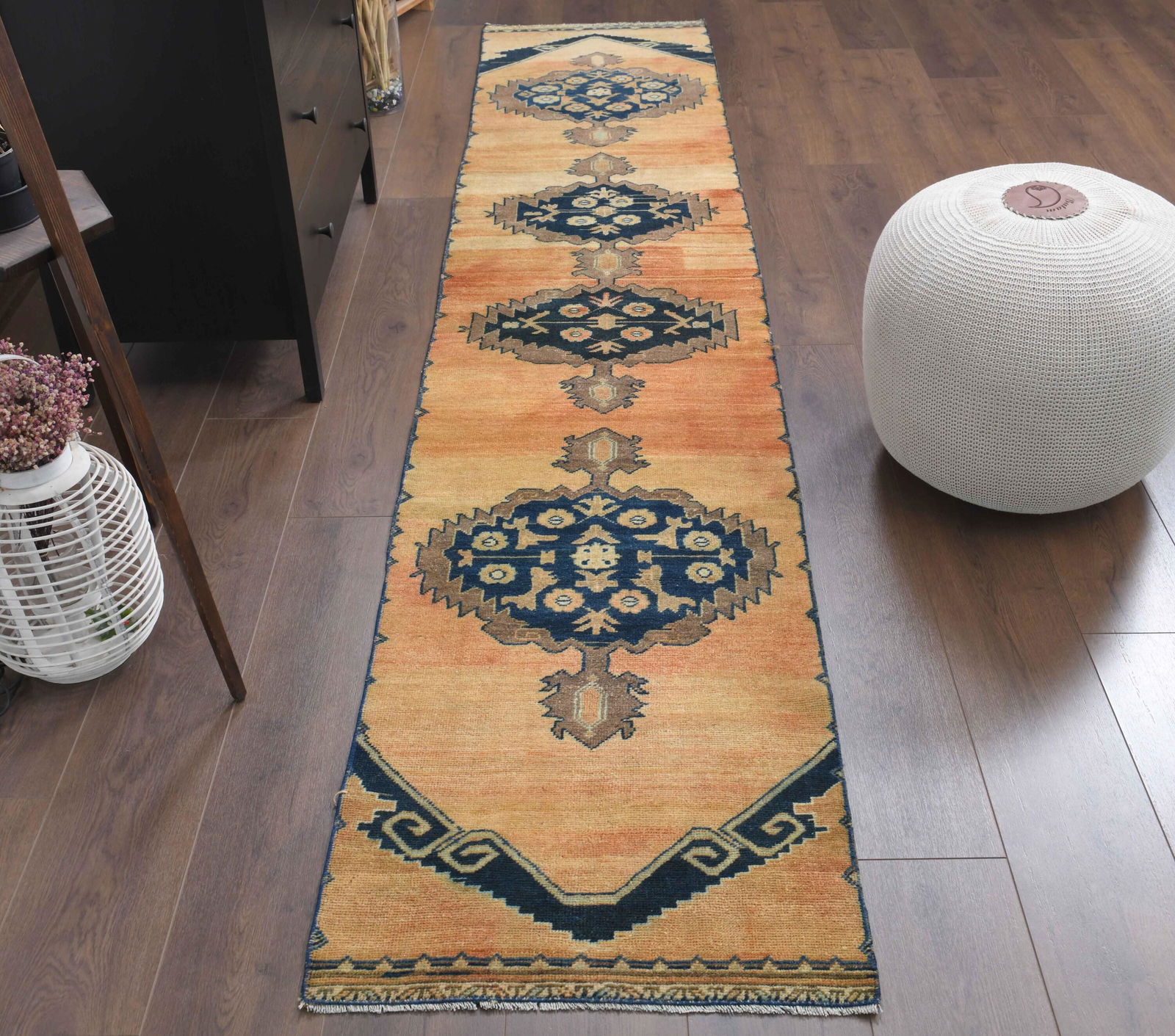 3x12 ANTIQUE RUNNER Turkish Oushak Handmade Wool Rug, (1 of 8)