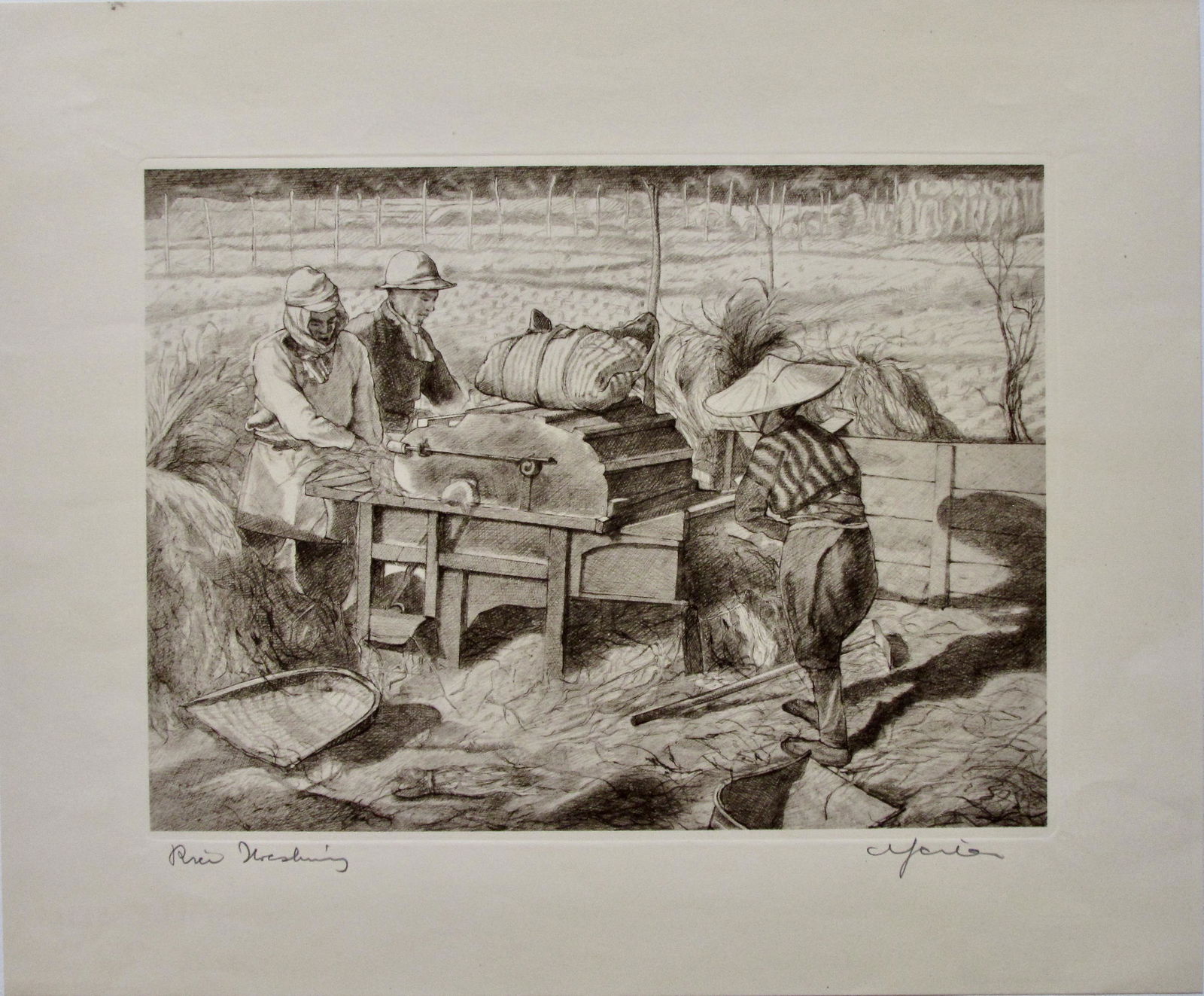 Willy Seiler: Rice Threshing (1 of 2)