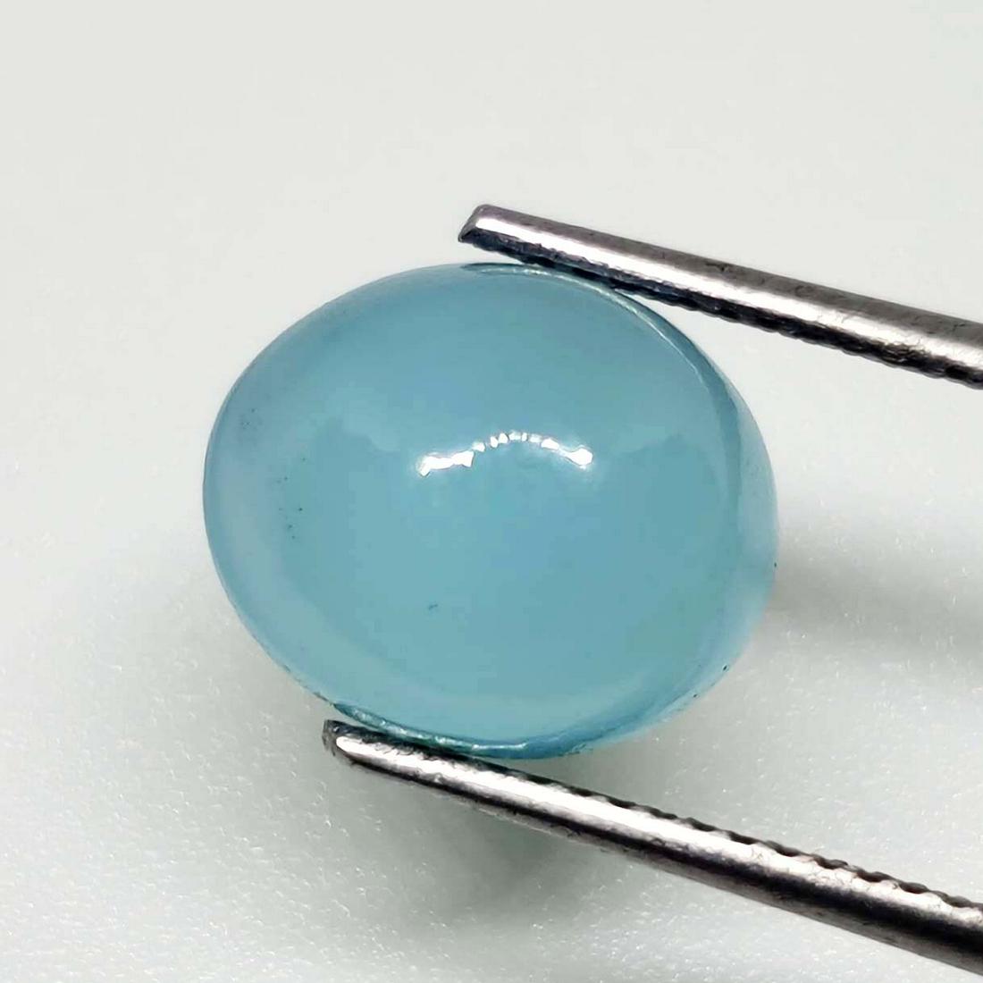 4.10 ct Natural Blue Chalcedony: No Reserve! Gemstones: Chalcedony Carat Weights: 4.10 ct Size/Dimensions: 10.9 x 9 x 5.3 mm Origin : India Shipping: Domestic: Flat-rate of $7.00 to anywhere within the contiguous U.S. International: