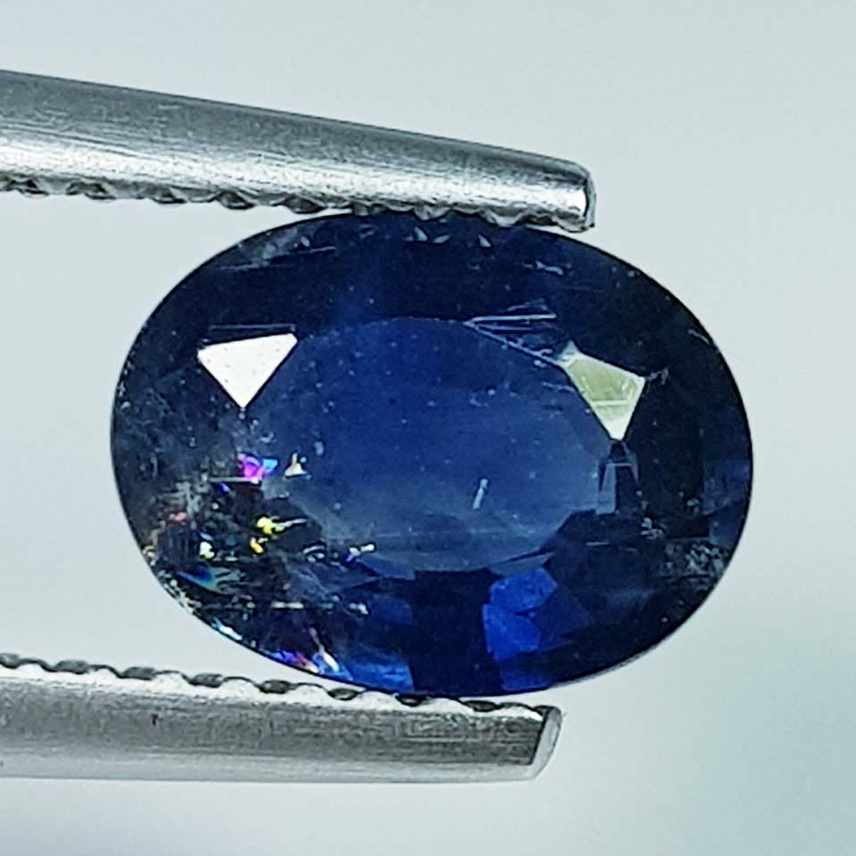 1.61 ct Natural Blue Sapphire: No Reserve! Title: 1.61 ct Natural Blue Sapphire Color/Clarity: VS Carat Weight: 1.61 Dimensions: 8.00 x 6.00 x 3.50 Additional Information: Oval - Burma Shipping: Domestic: Flat-rate of $7.00 to an