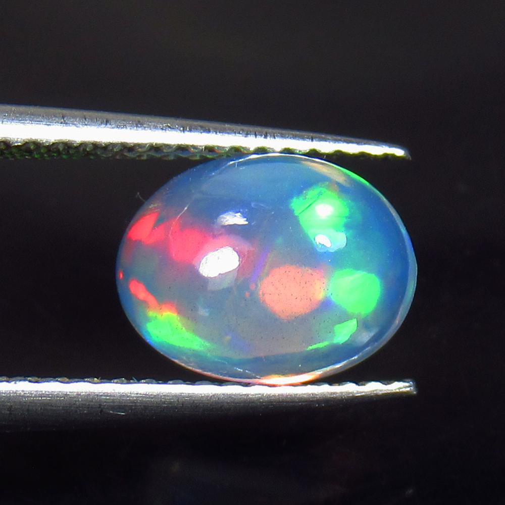 1.76 Ct Natural Ethiopian Multicolor Fire Opal Oval Cab (1 of 3)