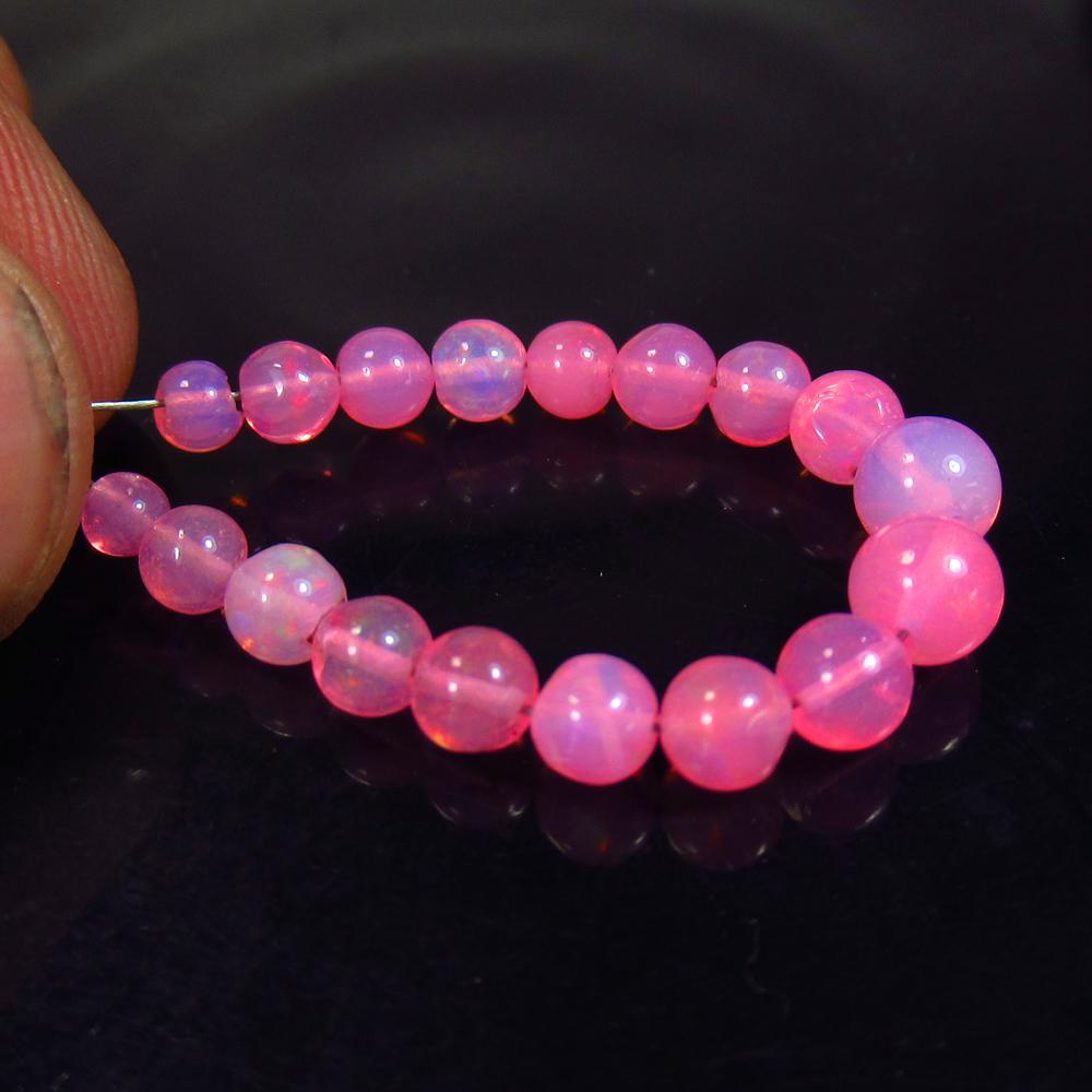 5.31 Ct Natural 18 Ethiopian Drilled Pink Fire Opal (1 of 2)