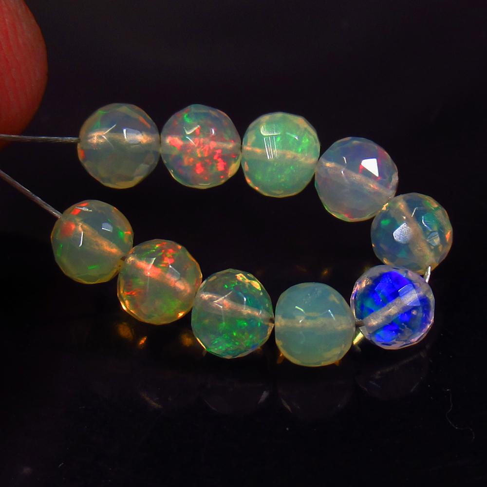 3.70 Ct Natural 10 Drilled Multi-Color Fire Opal Ball (1 of 2)